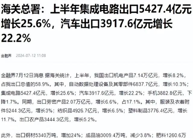 上半年中國(guó)芯片出口5427億，歐美繃不住了，美國(guó)封鎖技術(shù)失敗(圖3)